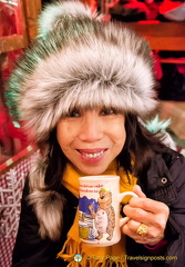 Keeping warm with my mug of gluhwein